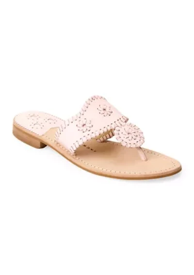 Jacks Leather Flat Sandals