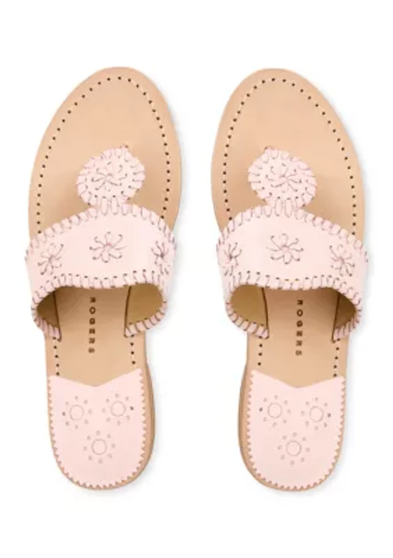 Jacks Leather Flat Sandals