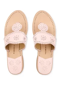 Jacks Leather Flat Sandals