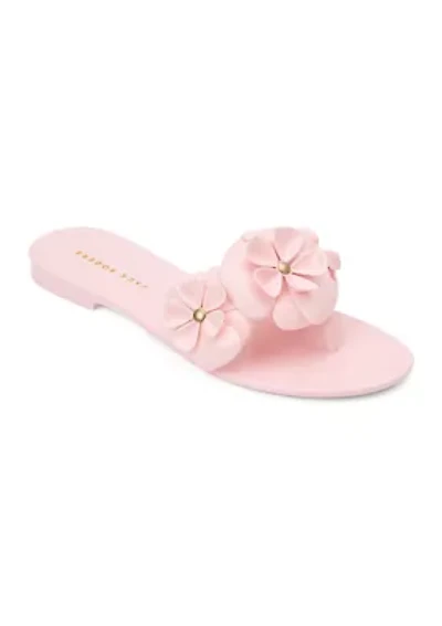 Amelia Flower Jelly Flip Flop Sandals