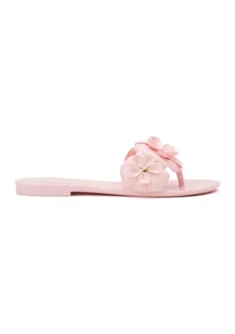 Amelia Flower Jelly Flip Flop Sandals