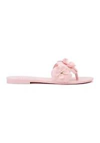 Amelia Flower Jelly Flip Flop Sandals