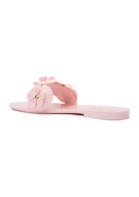 Amelia Flower Jelly Flip Flop Sandals