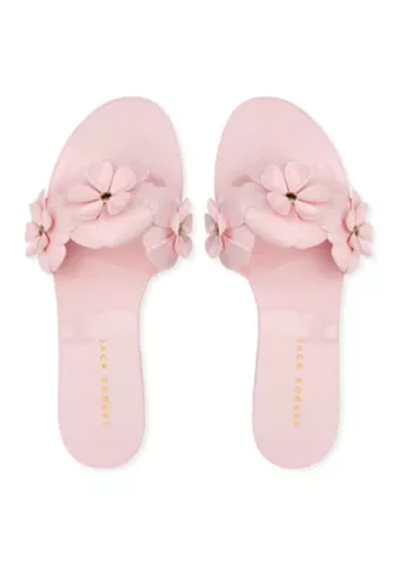 Amelia Flower Jelly Flip Flop Sandals