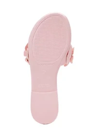 Amelia Flower Jelly Flip Flop Sandals
