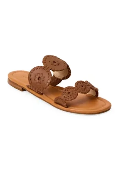 Lauren II Leather Flat Sandals