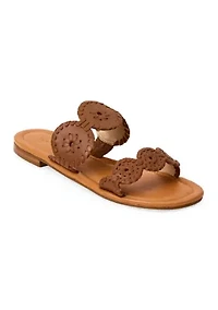 Lauren II Leather Flat Sandals