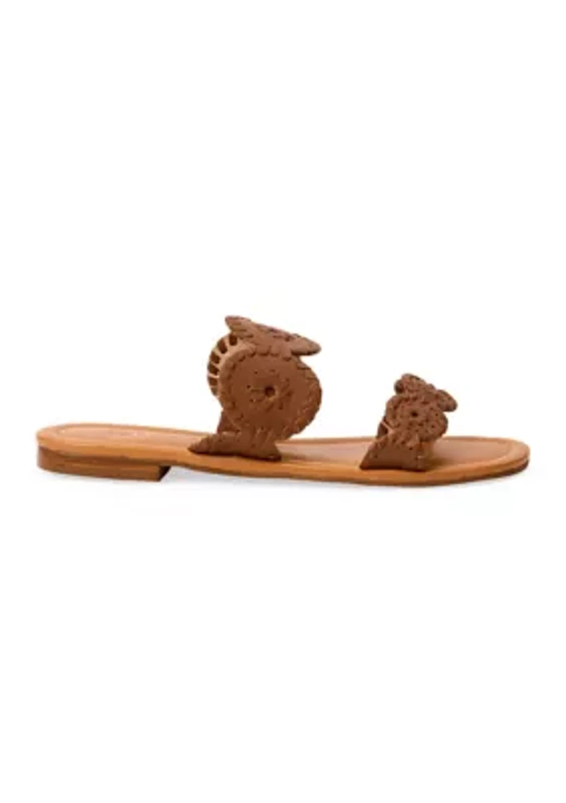 Lauren II Leather Flat Sandals