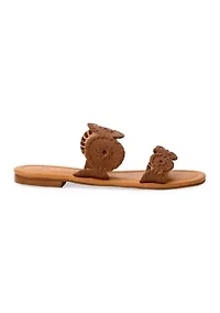 Lauren II Leather Flat Sandals