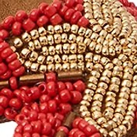 Starland Beaded Suede Flat Sandals