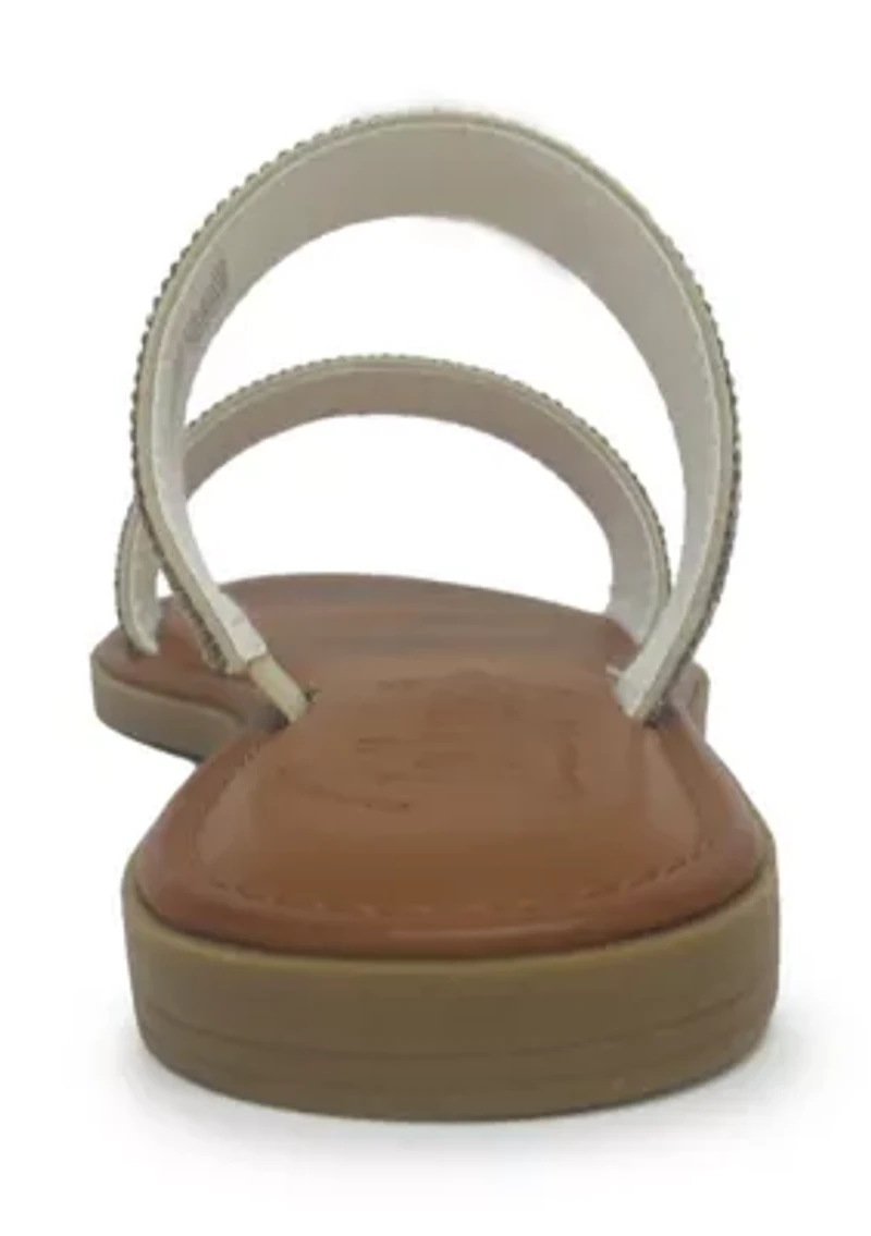 Carinah Double Strap Beaded Sandals