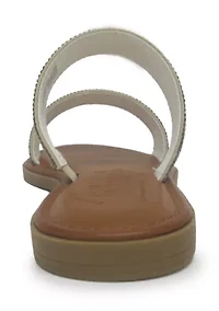 Carinah Double Strap Beaded Sandals