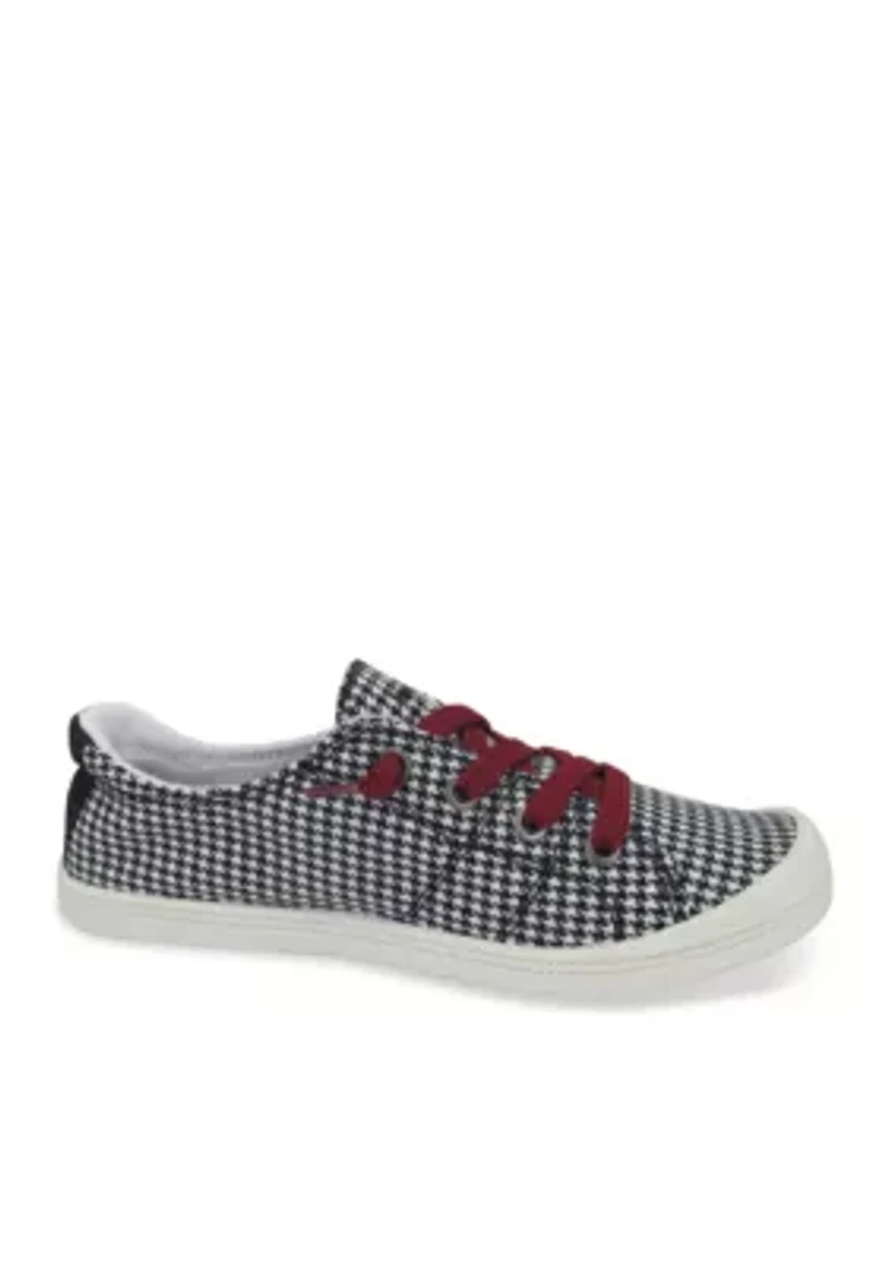 Dallas Lace up Sneakers with Houndstooth