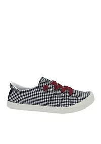 Dallas Lace up Sneakers with Houndstooth