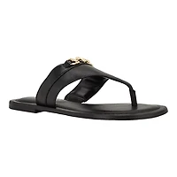 Goldiea Women's Flat Ornamented Sandal