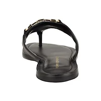 Goldiea Women's Flat Ornamented Sandal