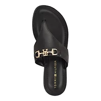 Goldiea Women's Flat Ornamented Sandal