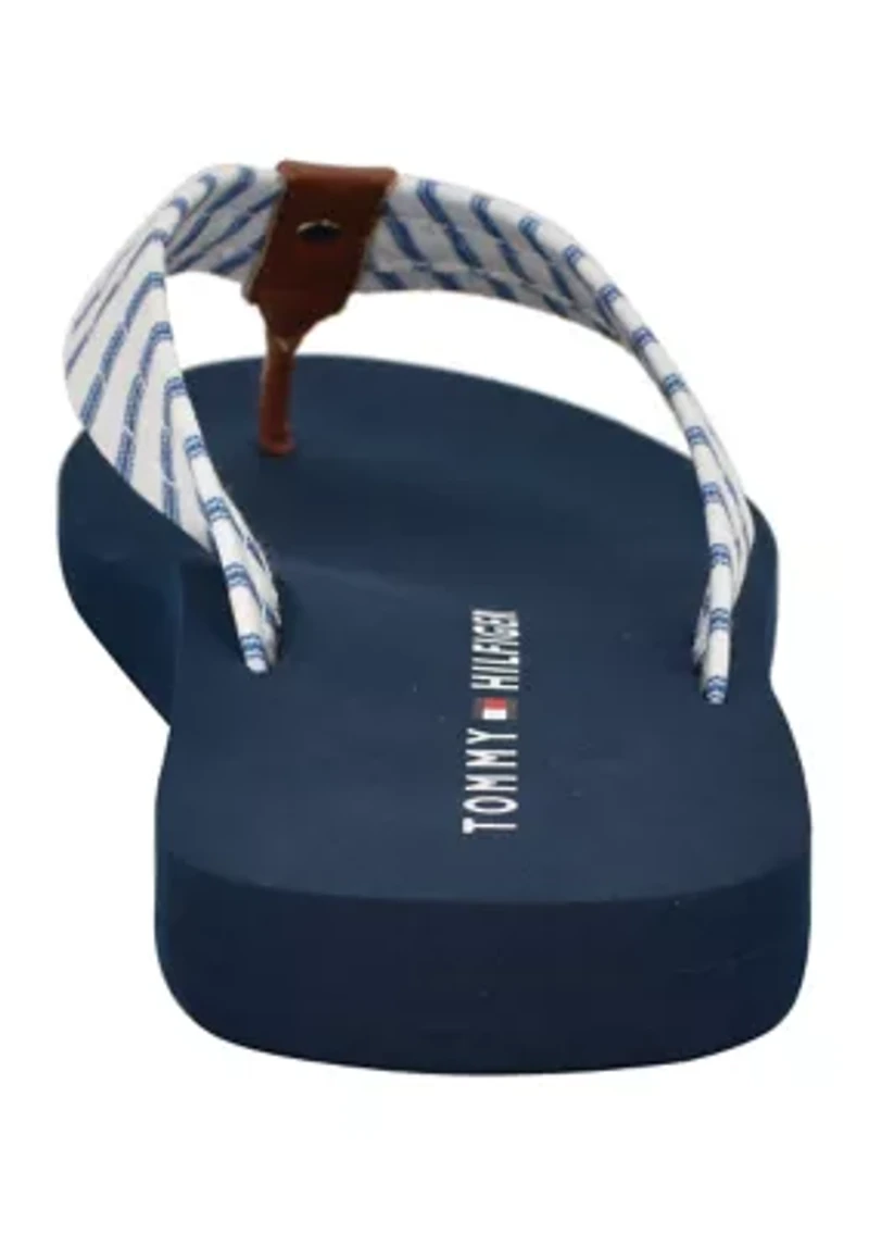 Janey Stripe Flip Flop Thong Sandals