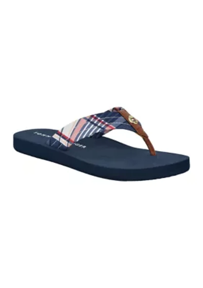 Collins Plaid Flip Flop Thong Sandals