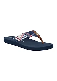 Collins Plaid Flip Flop Thong Sandals
