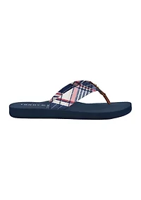 Collins Plaid Flip Flop Thong Sandals
