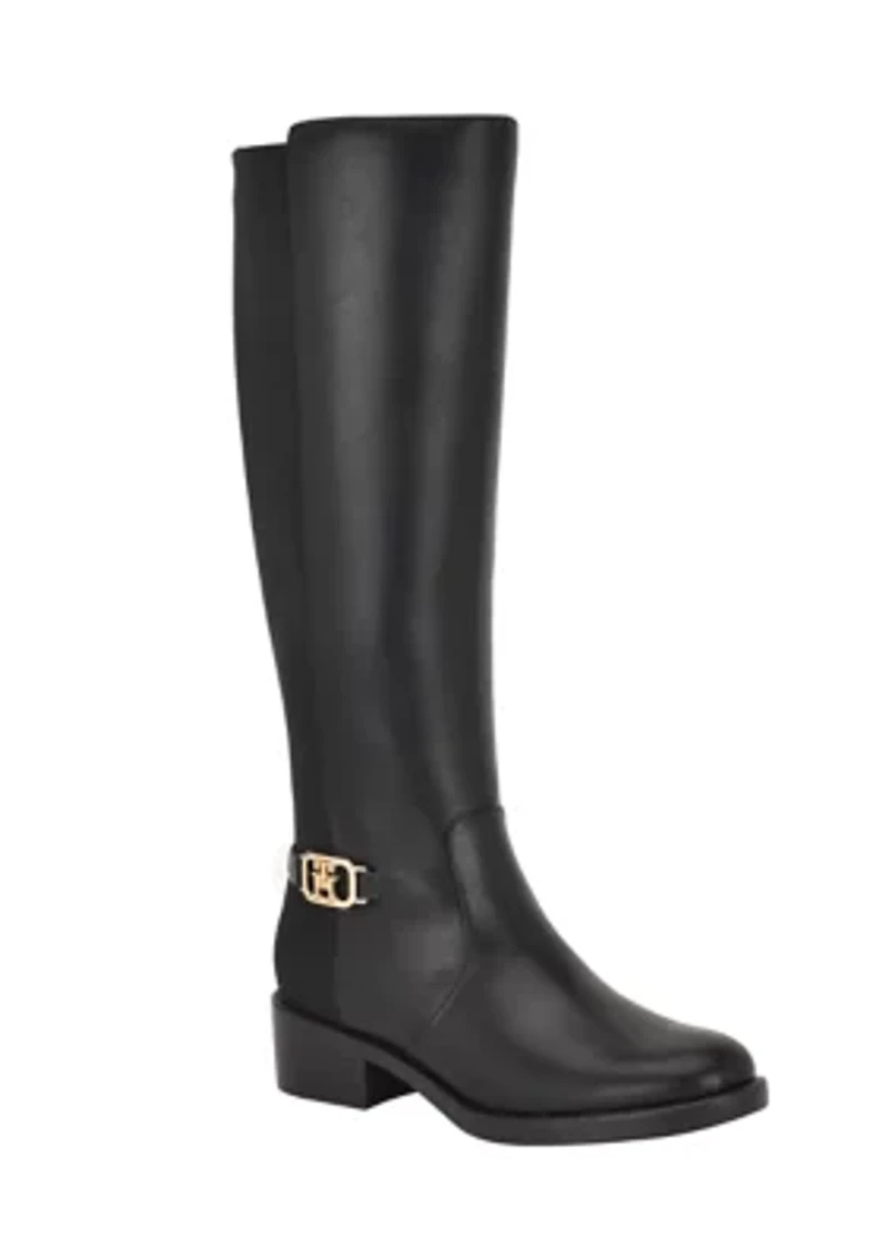 Imaliz Women's Side Zip Ornamented Riding Boot