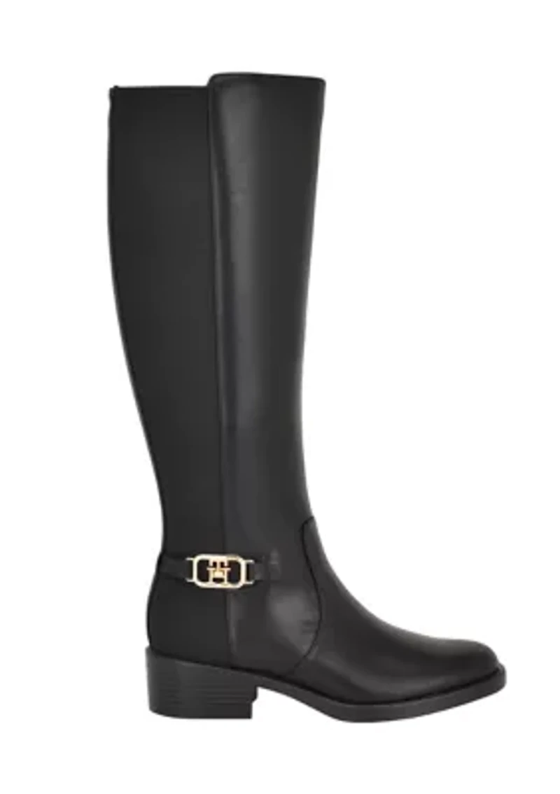Imaliz Women's Side Zip Ornamented Riding Boot