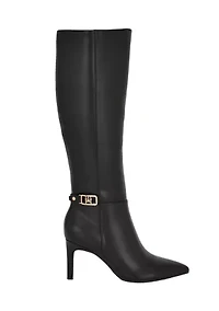 Janyze Women's Side Zip Pointed Toe Dress Boots