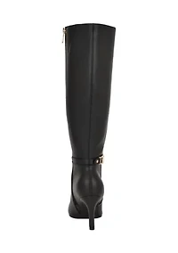 Janyze Women's Side Zip Pointed Toe Dress Boots