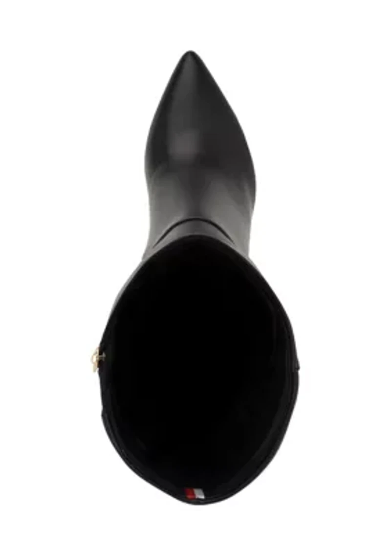 Janyze Women's Side Zip Pointed Toe Dress Boots
