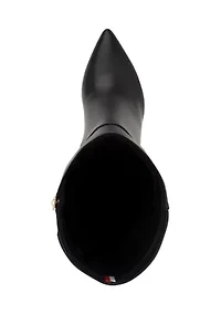 Janyze Women's Side Zip Pointed Toe Dress Boots