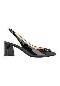 Nileo Block Heeled Sling Back Pumps