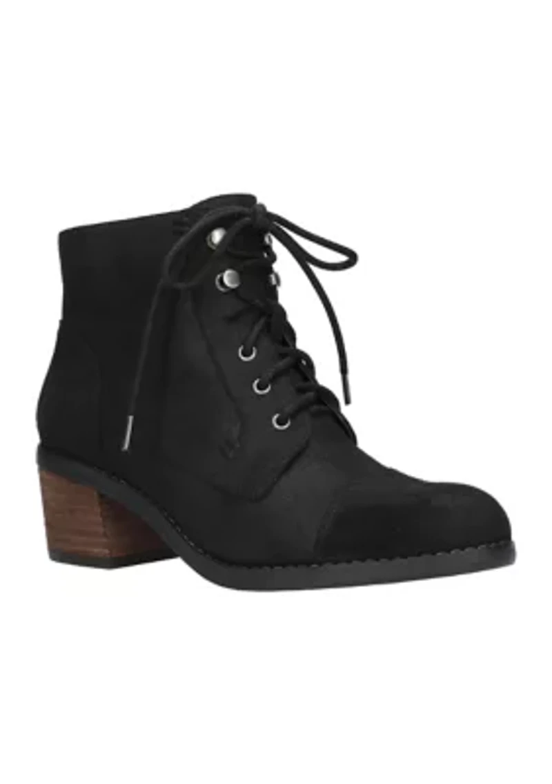 Sarina Lace Up Booties