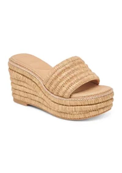 Throne Wedge Raffia Sandals