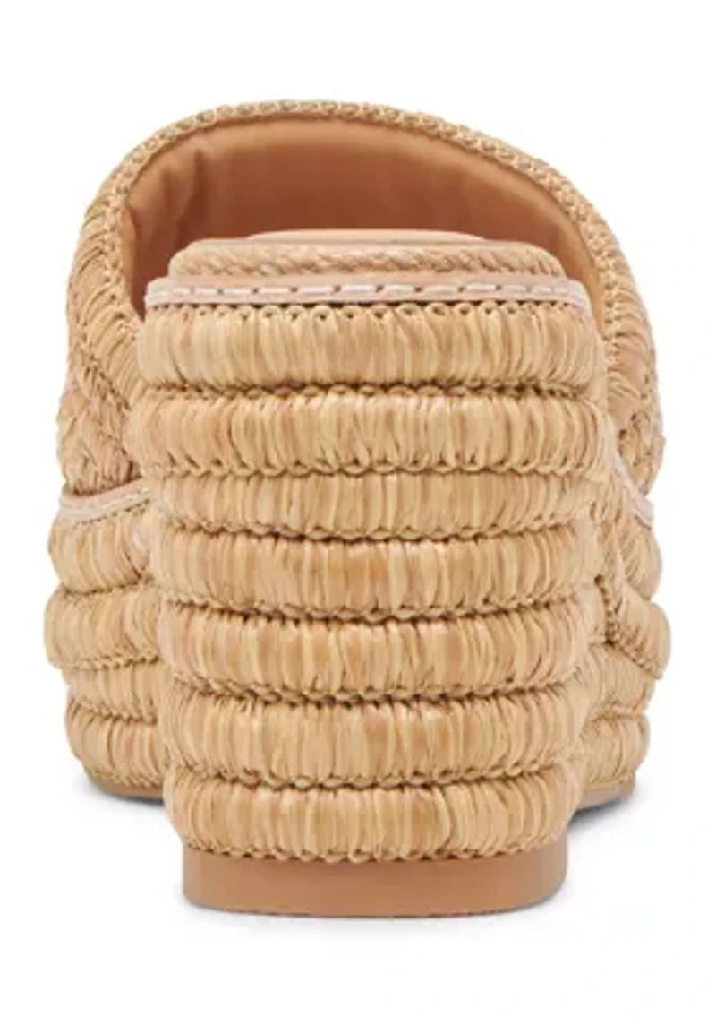 Throne Wedge Raffia Sandals