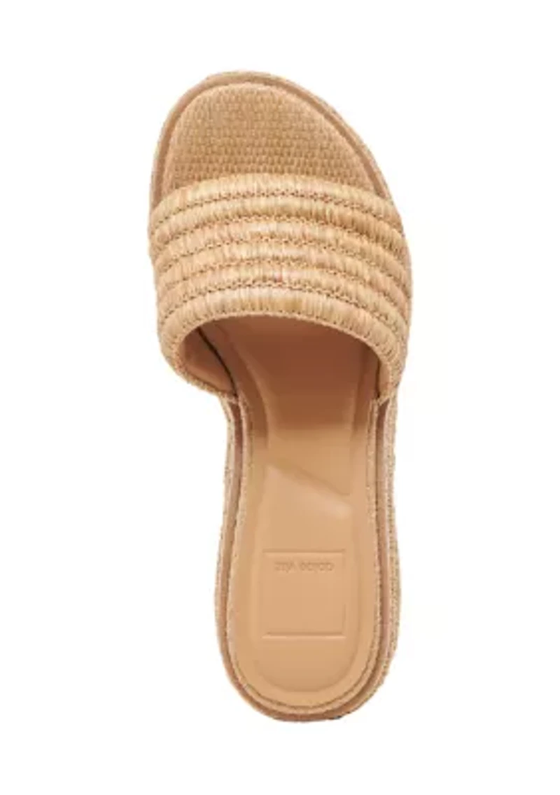 Throne Wedge Raffia Sandals