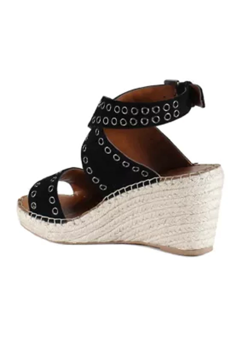 Gardenia Wedge Wrap Sandals