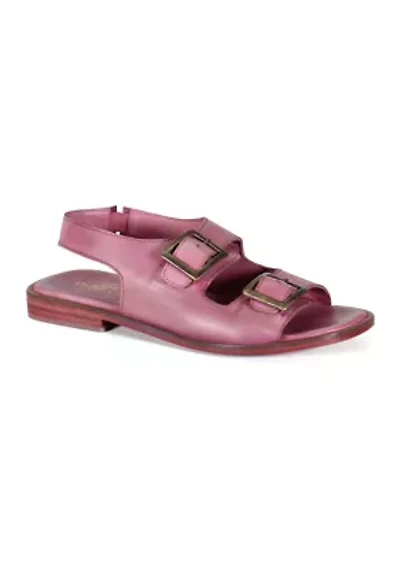 Lay Over Buckle Strap Sandals