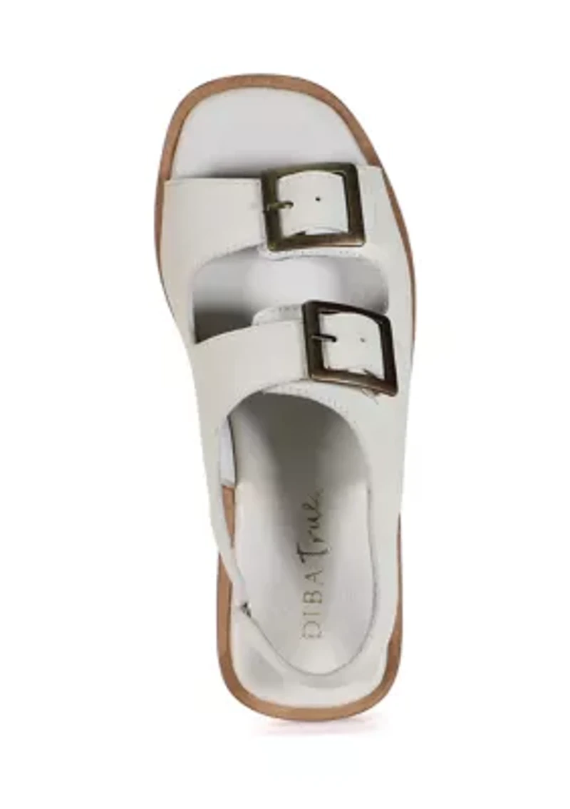 Lay Over Buckle Strap Sandals