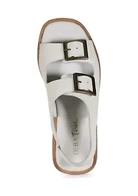 Lay Over Buckle Strap Sandals