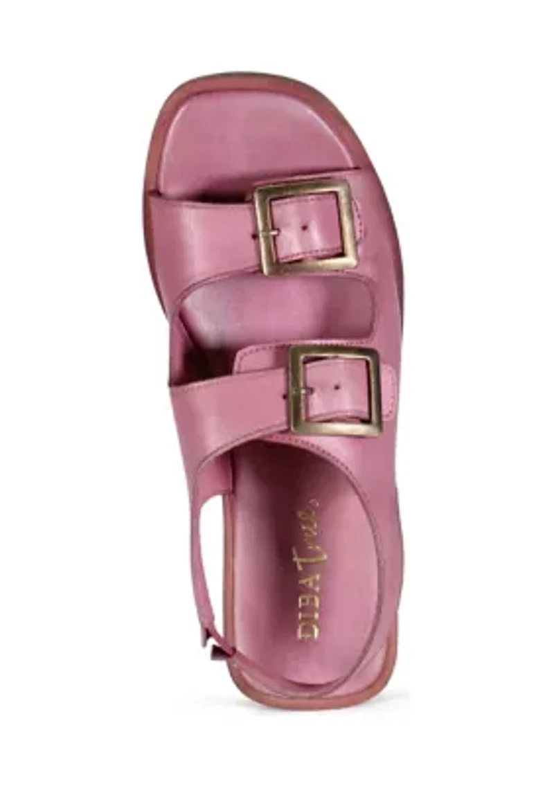 Lay Over Buckle Strap Sandals