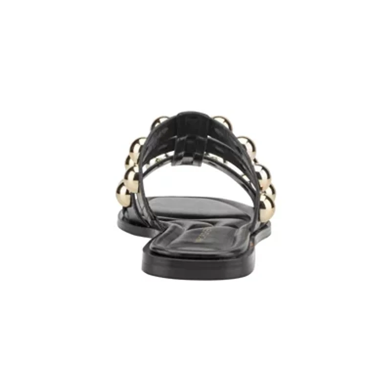 Zalary Square Toe Flat Slip-on Sandals