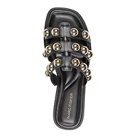 Zalary Square Toe Flat Slip-on Sandals