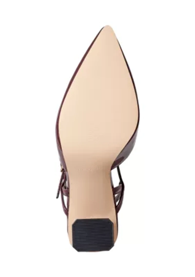 Doster Block Heel Pointy Toe Dress Pumps