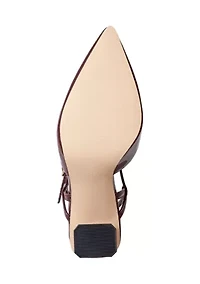 Doster Block Heel Pointy Toe Dress Pumps