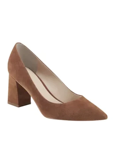 Zala Pointy Toe Block Heel Pumps