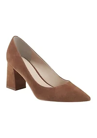 Zala Pointy Toe Block Heel Pumps