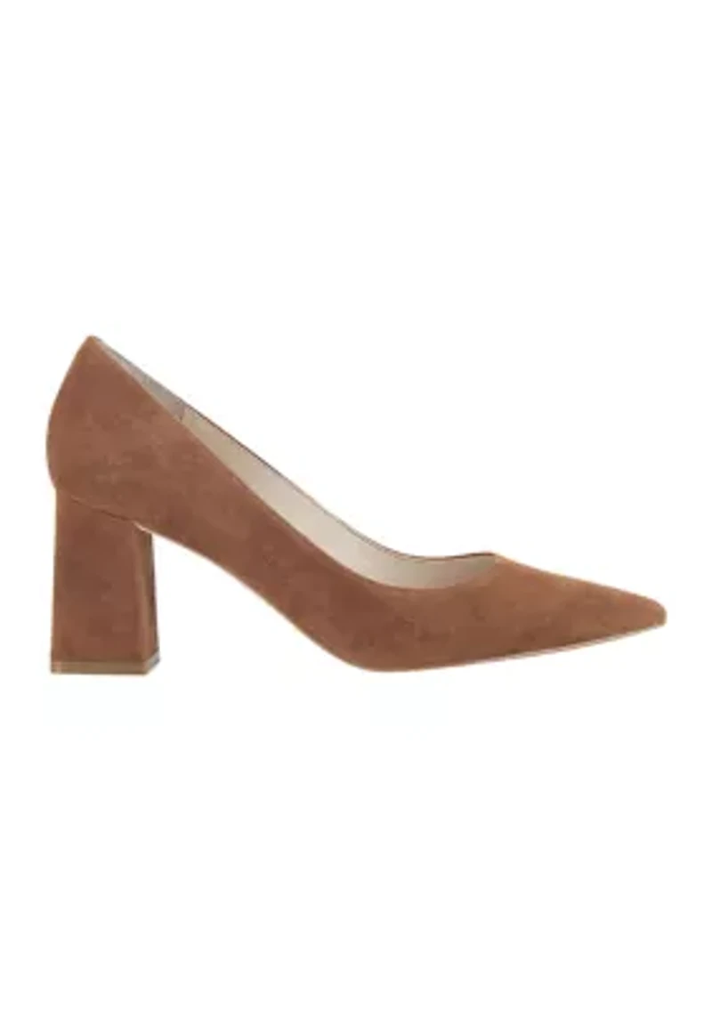 Zala Pointy Toe Block Heel Pumps