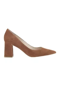 Zala Pointy Toe Block Heel Pumps