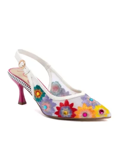 Day Floral 2 Sling Back Kitten Heels